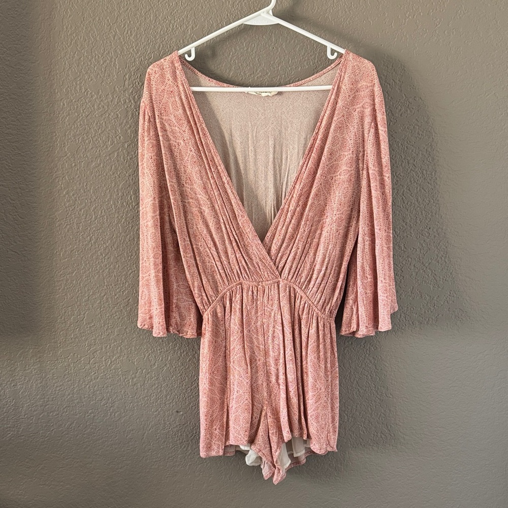 Blush Pink Surplice Romper